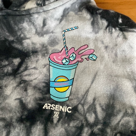 Kids Black and white tie dye hoodie - Picture 2 of 7